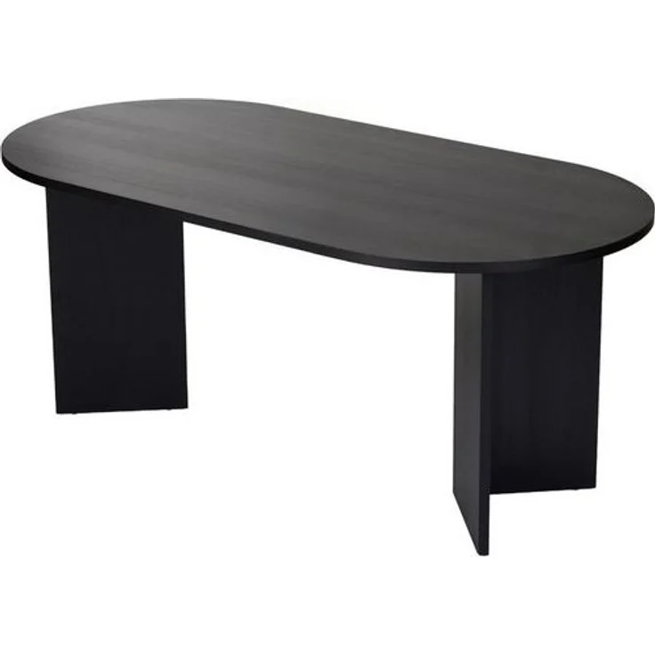 Elegant Black Dining Table, 180 x 89.5 x 75 cm | 100% Melamine Coated Particle Board, 25 mm Thickness | Perfect for Modern Dining Spaces – Bild 4