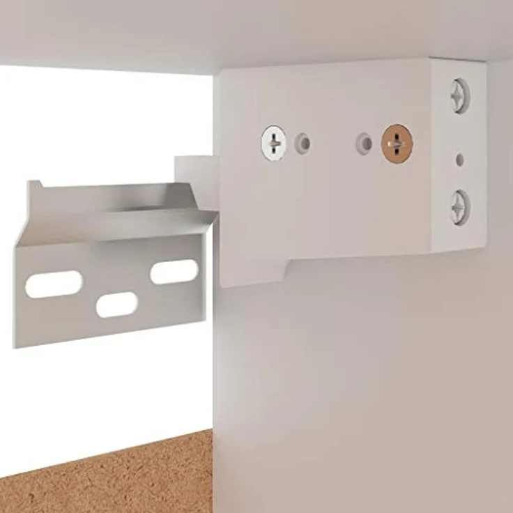 vidaXL Hängeschrank 2 Regalböden Küche Schrank Einbauküche Küchenzeile Küchenmöbel Oberschrank Küchenschrank Hochglanz-Weiß 50 x 31 x 60 cm Holzwerkstoff – Bild 5