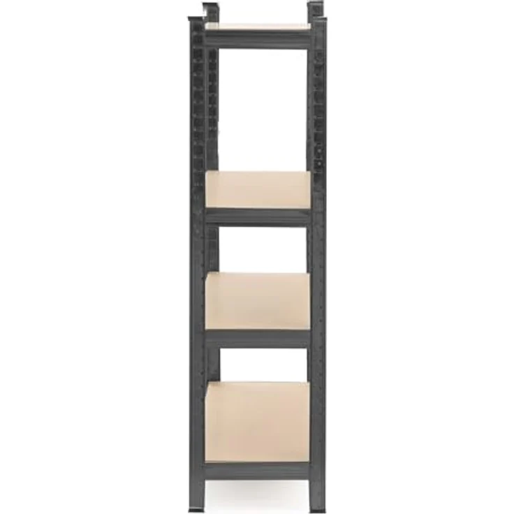 Wiltec Set 2X Schwerlastregal 160 x 60 x 180 cm, 175kg/Ablage, Steckregal schwarz aus Stahl, Lastenregal mit 4 Ablagen, Werkstattregal – Bild 8