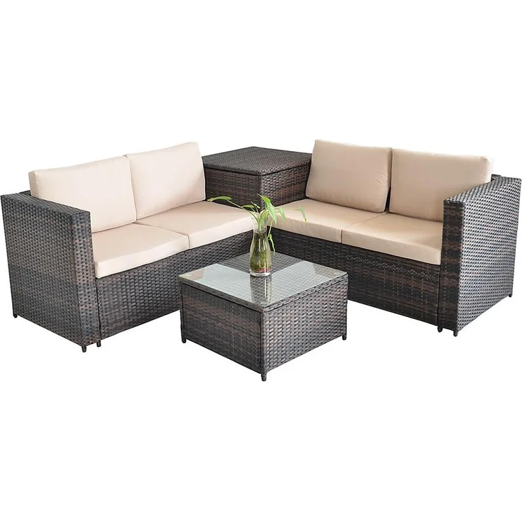 XXL Sitzgruppe Polyrattan Gartenlounge Set Sitzgarnitur Gartenmöbel Sitzecke – Bild 2