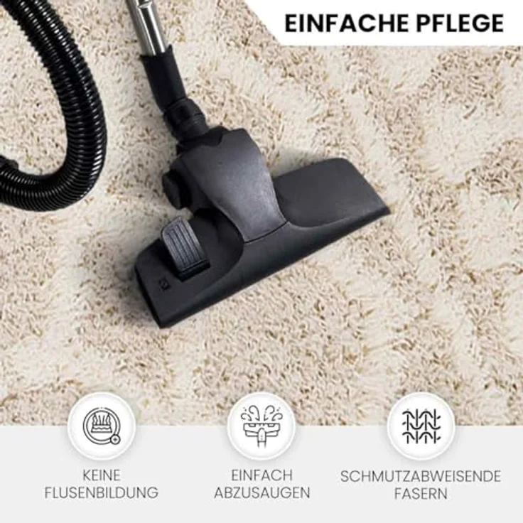 Livabliss Hochflor-Teppich DUBAI, rechteckig, Höhe: 52 mm, Shaggy Hochflorteppich, Flauschiger, Boho Wohnzimmerteppich/Läufer – Bild 4
