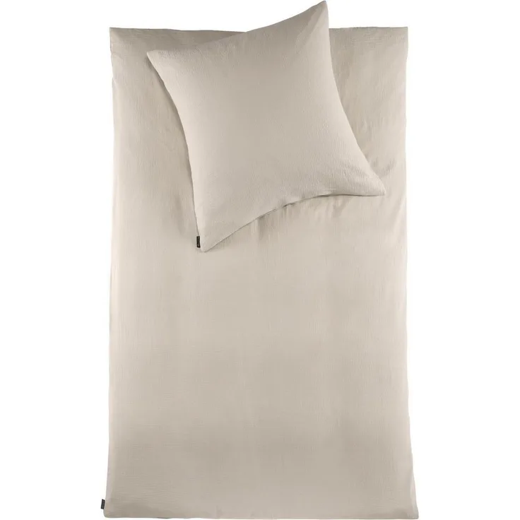 soma Bettwäsche Set Musselin 135x200 Baumwolle Natur natur, Baumwolle, 2 teilig, Geschenkidee atmungsaktiv weich sale Reißverschluss Partner Sommer