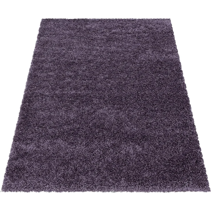 Carpetsale24 Shaggy Hochflor Teppich Wohnzimmer 120x170 cm Violett - Modern Flauschiger Teppich Extra Weich, Pflegeleicht und Einfarbig - Ideal als Teppich für Schlafzimmer, Esszimmer und Küche – Bild 2