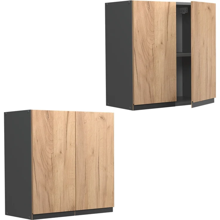 Hängeschrank R-Line Goldkraft Eiche 60 cm J-Shape Vicco – Bild 5