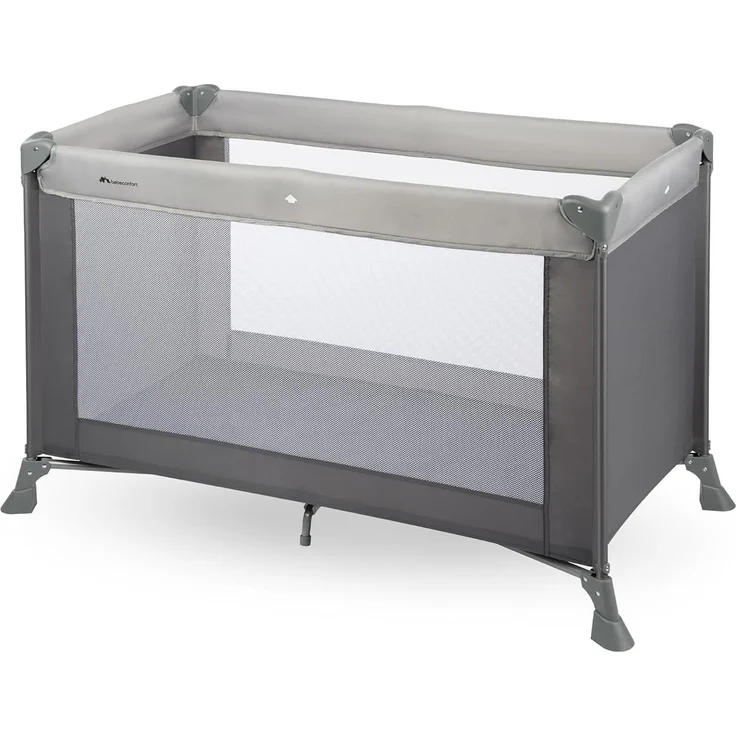 Bebeconfort Reisebett Soft Dreams, Zusammenklappbares Kinder-Reisebett inkl. Transporttasche, Höhenverstellbar und inkl. Matratze, nutzbar ab der Geburt bis ca. 3,5 Jahren (bis 15 kg), Grey Mist – Bild 1