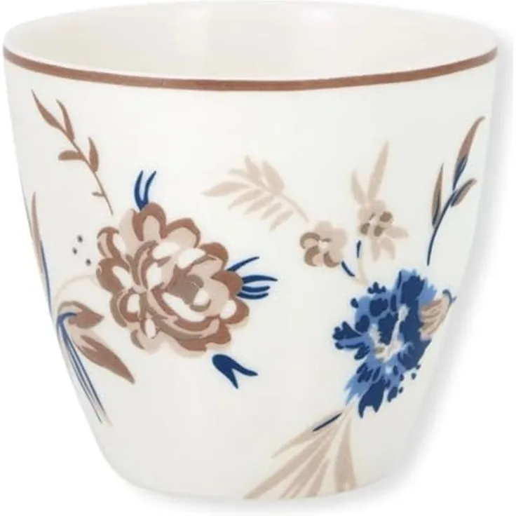 Greengate Latte Cup Uma Beige Tasse Steingut Blumen