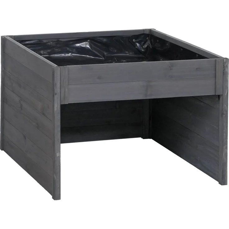 Mähroboter-Garage mit Pflanzkasten HWC-Q17, Unterstand Rasenmäher, Holz FSC®-zertifiziert 50x70x80cm ~ anthrazit-grau – Bild 9