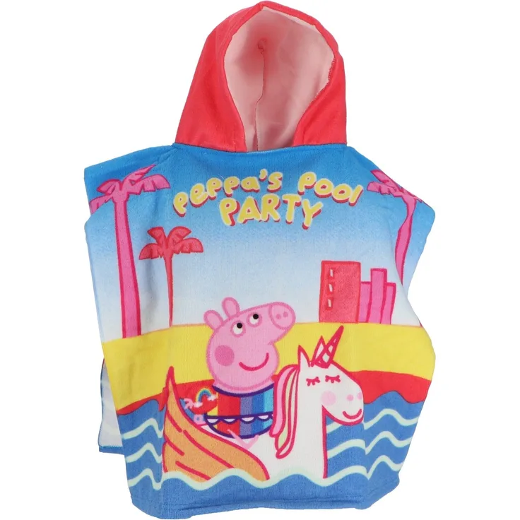 Peppa Pig Badeponcho für Kinder Schnell Trocknend für Strand und Pool