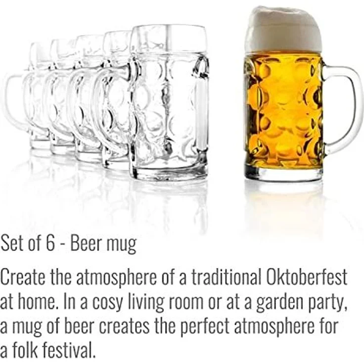 ich-zapfe Bierglas Bierglas 6er Set Biergläser ISAR 0,5 Liter – Bild 5