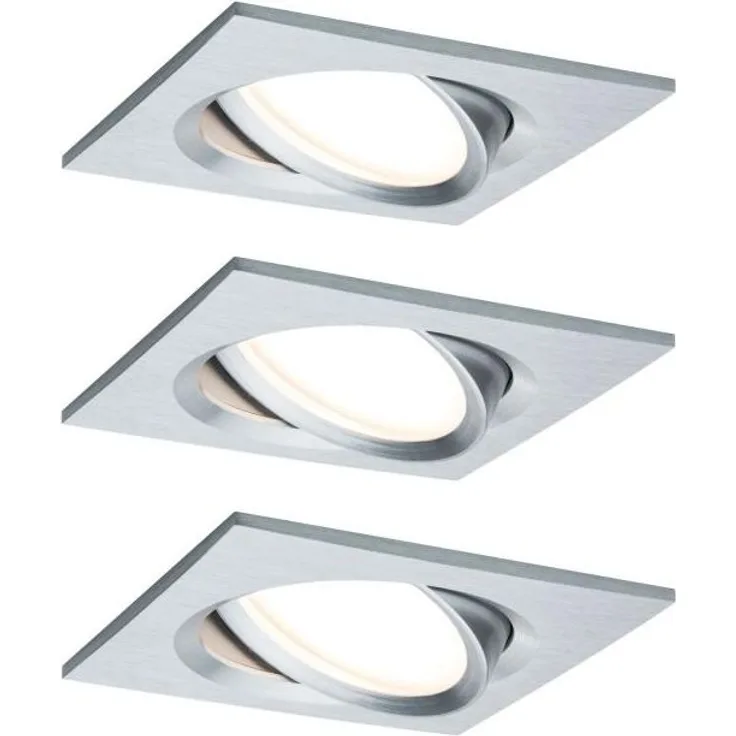 Paulmann No. 93680 Einbauleuchten Set LED Nova Plus 3x6W Alu dimmbar