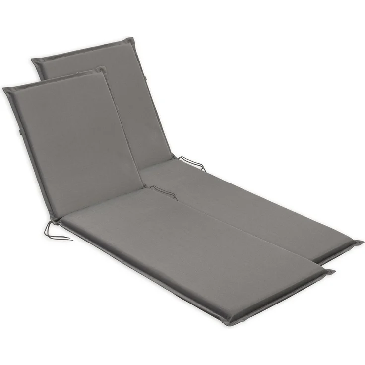 Sleepling Liegenauflage waschbar, Polyester grau, 193 x 58 x 6 cm – Bild 1