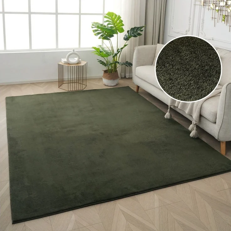 OTTO home Teppich Cali, in Standard- und Premium-Qualität, 13 mm oder 16 mm Höhe, rechteckig, Uni-Farben, kuschelig, & weich, waschbar, Wohnzimmer, Schlafzimmer – Bild 5