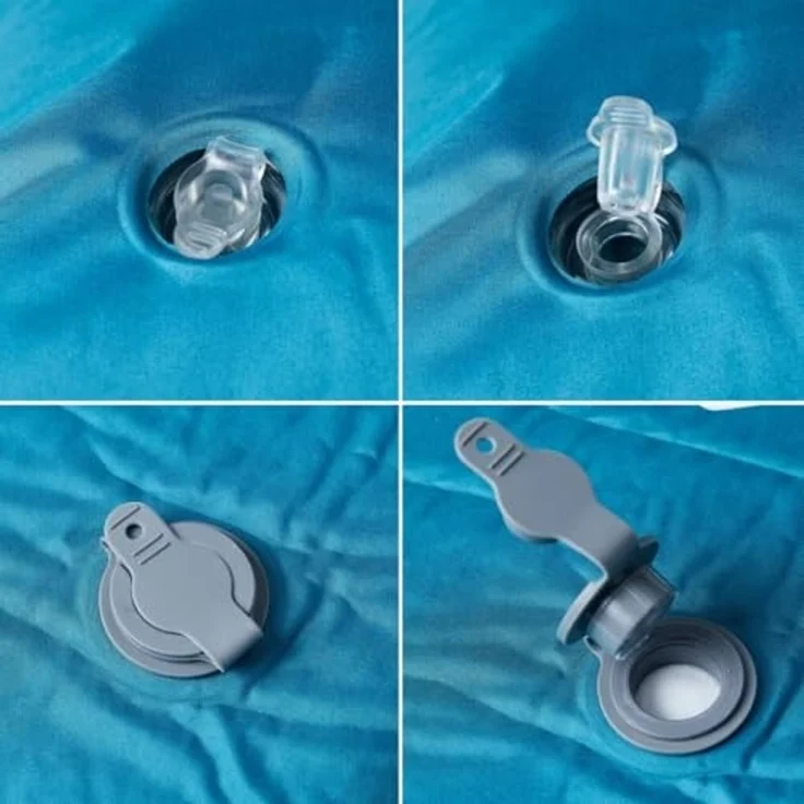 vidaXL Selbstaufblasende Isomatte mit Kissen Türkis 4007135 – Bild 5