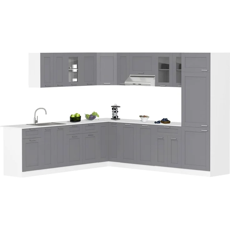 VCM Küchenmöbel Unterschrank Colura 919352 Weiß / Anthrazit H. 82 x B. 40 x T. 46 cm – Bild 2