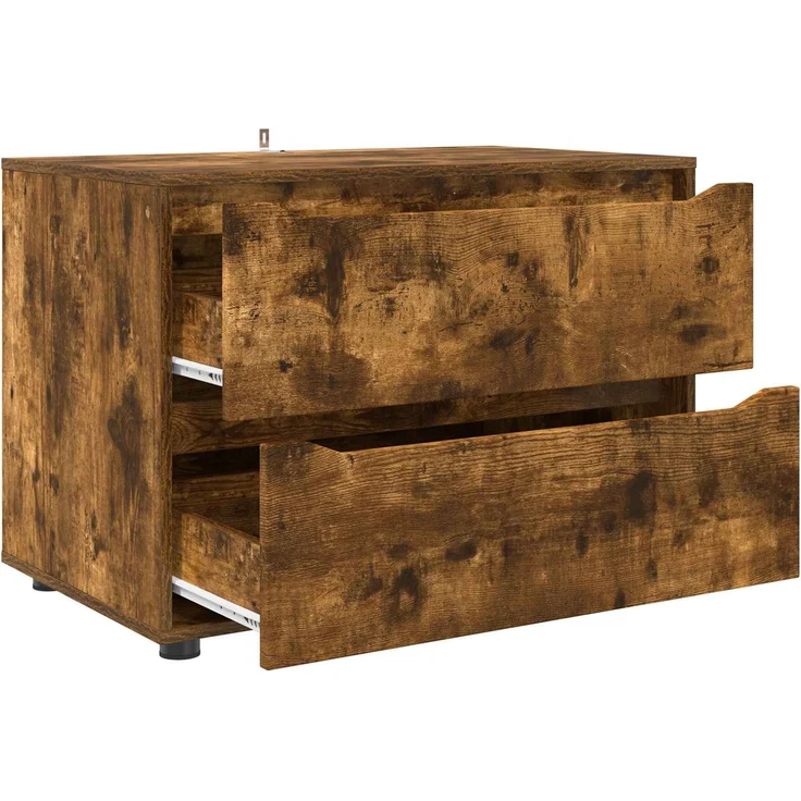 vidaXL Aufbewahrungsschrank 80 x 48 x 57 cm Holzwerkstoff Räuchereiche 888822 – Bild 7