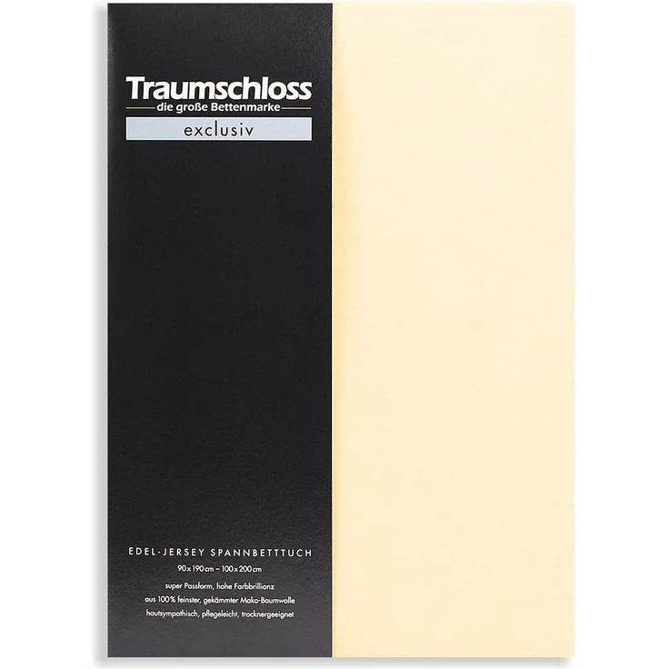 Traumschloss Exclusiv Edel-Jersey Spannbettlaken natur 90-100x200