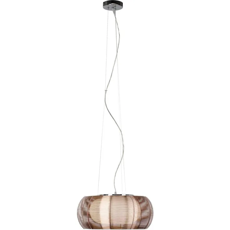 BRILLIANT Lampe Relax Pendelleuchte 40cm bronze/chrom | 2x A60, E27, 30W, g.f. Normallampen n. ent. | In der Höhe einstellbar / Kabel kürzbar | Für LED-Leuchtmittel geeignet