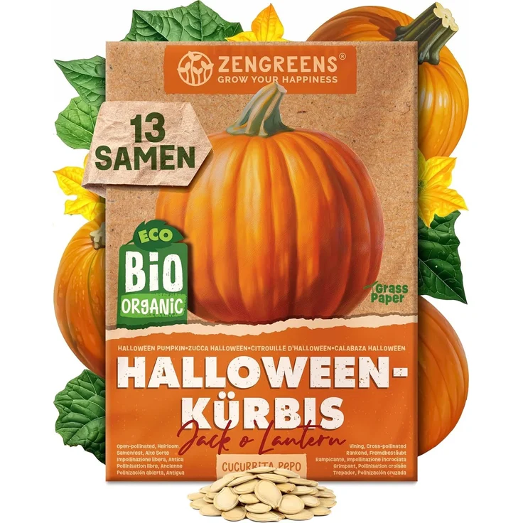 ZenGreens® - Bio Kürbissamen im 12er Set - 12 Kürbis Samen für den einfachen Anbau im Garten, Balkon oder Hochbeet - Pflanzensamen - Saatgut – Bild 12