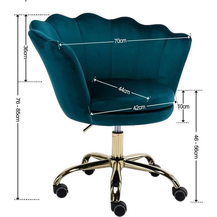 WAHSON OFFICE CHAIRS Loungesessel Bürostuhl Kunstfell Drehstuhl mit Rollen – Bild 4