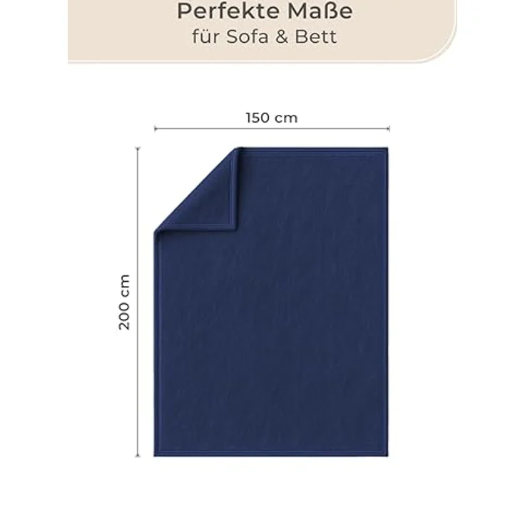 Wohndecke Wohndecke aus Baumwolle - Kuscheldecke, Baumwolldecke -, Laynenburg, Decke als Sofa-decke, Couchdecke, Wolldecke aus Baumwollmix – Bild 6