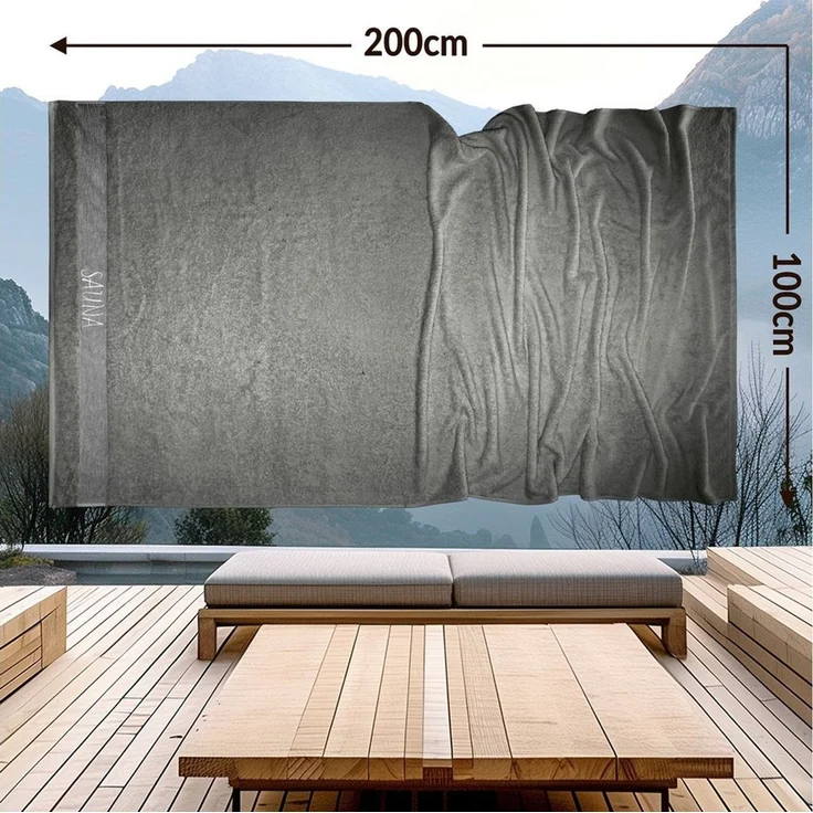 Lashuma Saunatuch XXL Handtuch Lima, (1-St), Premium Frottee Badetuch - Saunahandtuch 100x200 für Damen & Herren – Bild 3