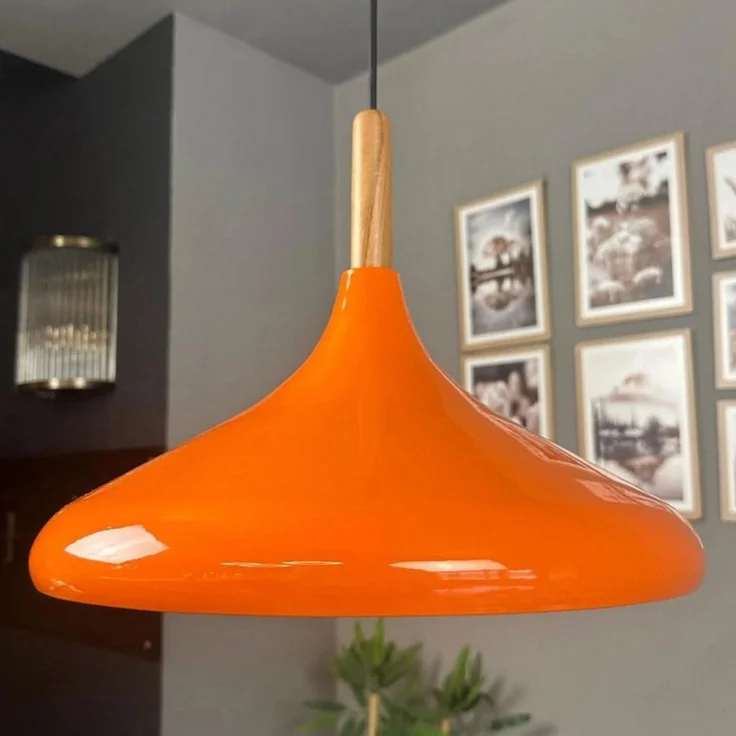 Bamyum Pendelleuchte Bamyum Pendelleuchte I Champion I Ø35 cm Holz-Metall E27 Moderne Lampe, ohne Leuchtmittel – Bild 2