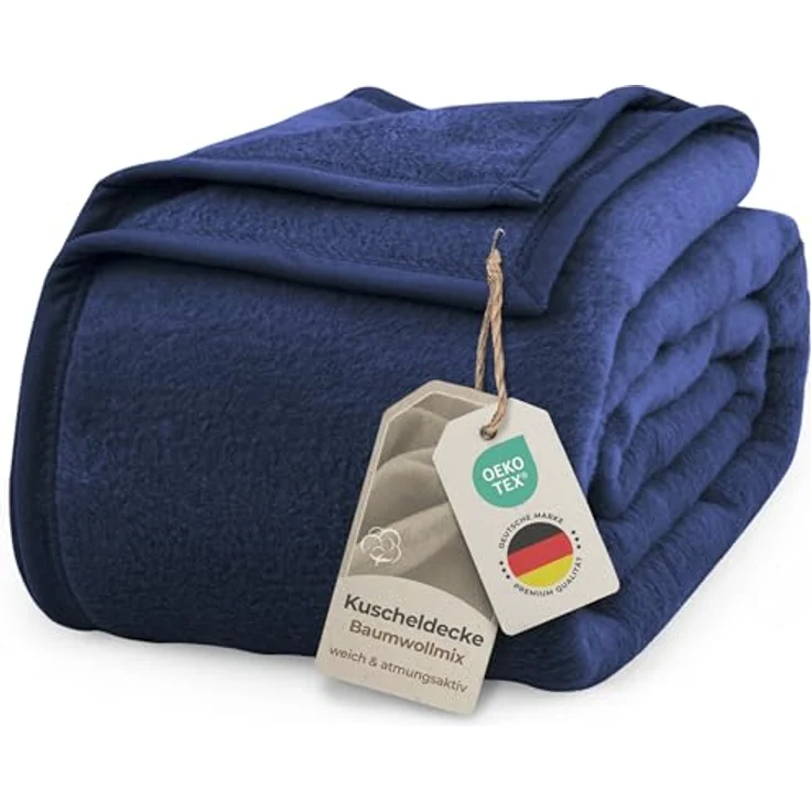 Wohndecke Wohndecke aus Baumwolle - Kuscheldecke, Baumwolldecke -, Laynenburg, Decke als Sofa-decke, Couchdecke, Wolldecke aus Baumwollmix – Bild 2