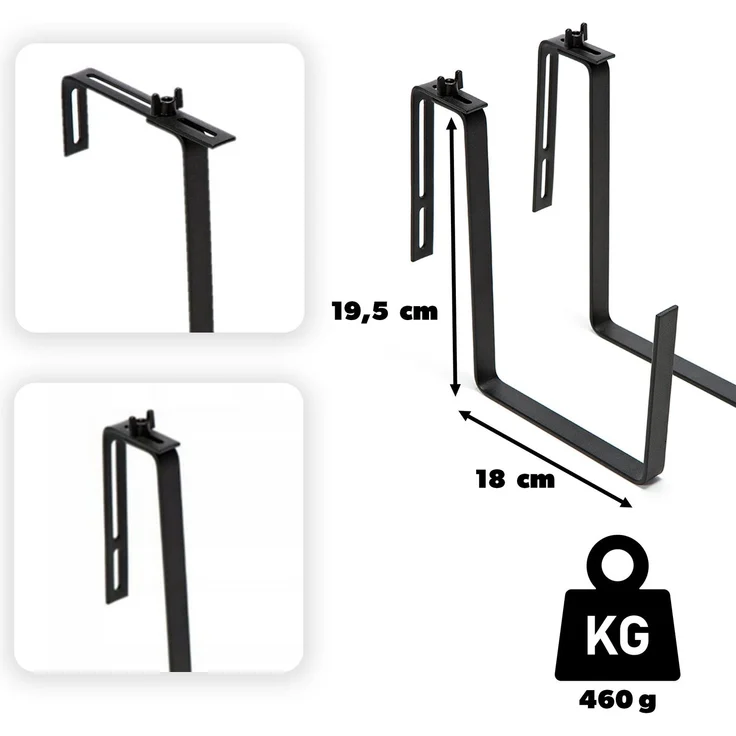 KADAX Blumentopf Balkonkasten Griffe 19x56cm Weiß – Bild 6