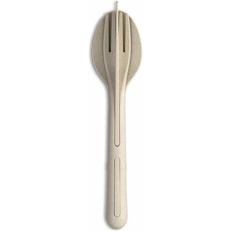 Koziol Besteck-Set 3-tlg. Klikk, To-Go-Besteck, Kunststoff, Nature Desert Sand, 4003700