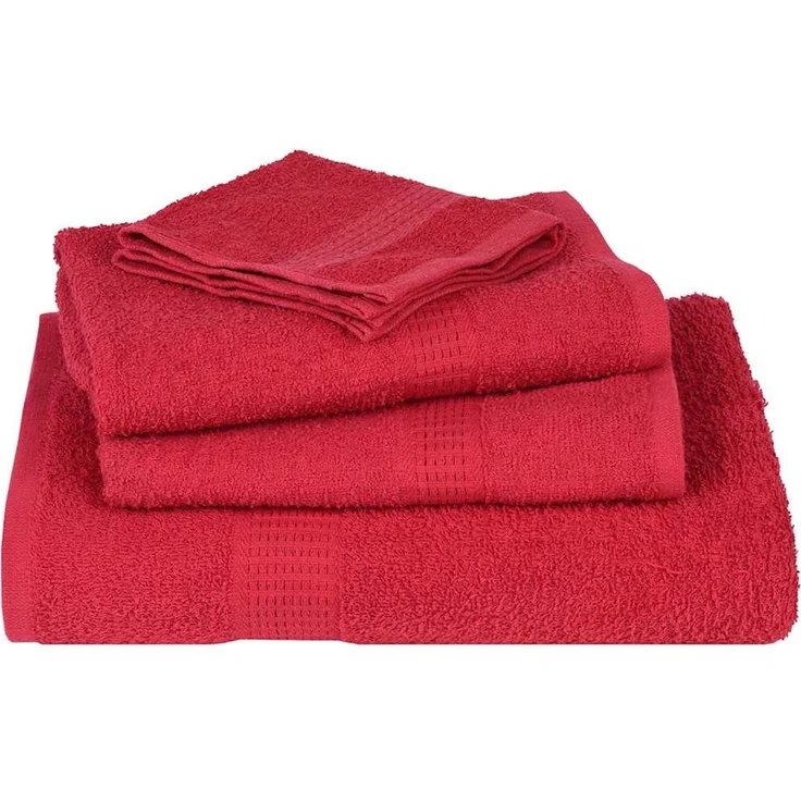 vidaXL Saunatücher FROGN 4 Stk. Rot 80x200 cm 360 g/m² 136936 – Bild 4