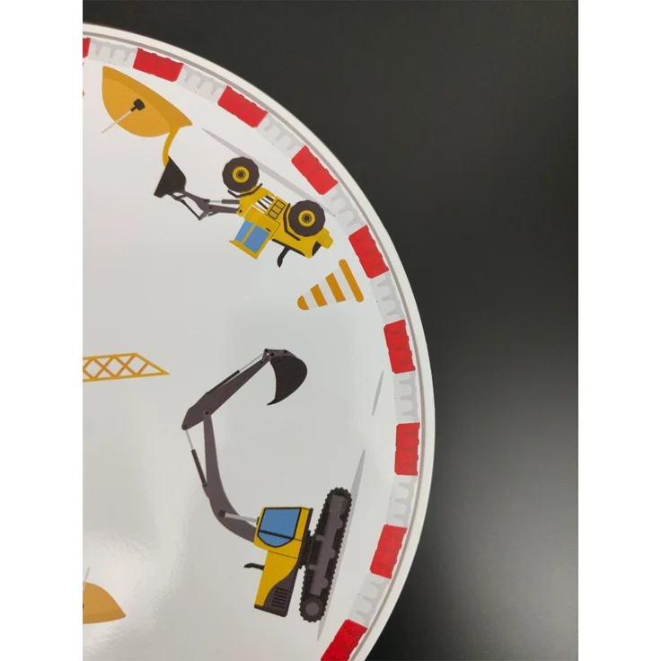 LED Wandleuchte für Kinderzimmer mit Motiv Baustelle, Schalter & Stecker, Ø 25cm – Bild 5