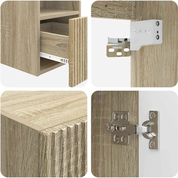 vidaXL Badezimmerschrank-Set 5 stk. Sonoma-Eiche 136 x 35 x 80 cm 3405995 – Bild 8