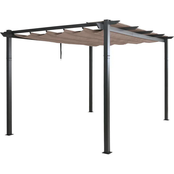 Mendler 'HWC-N93' Pergola, Aluminium taupe, 3 x 4 m – Bild 9