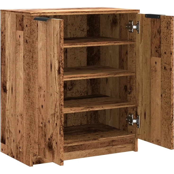 vidaXL Schuhschrank Altholz-Optik 59x35x70 cm Holzwerkstoff 856989 – Bild 4