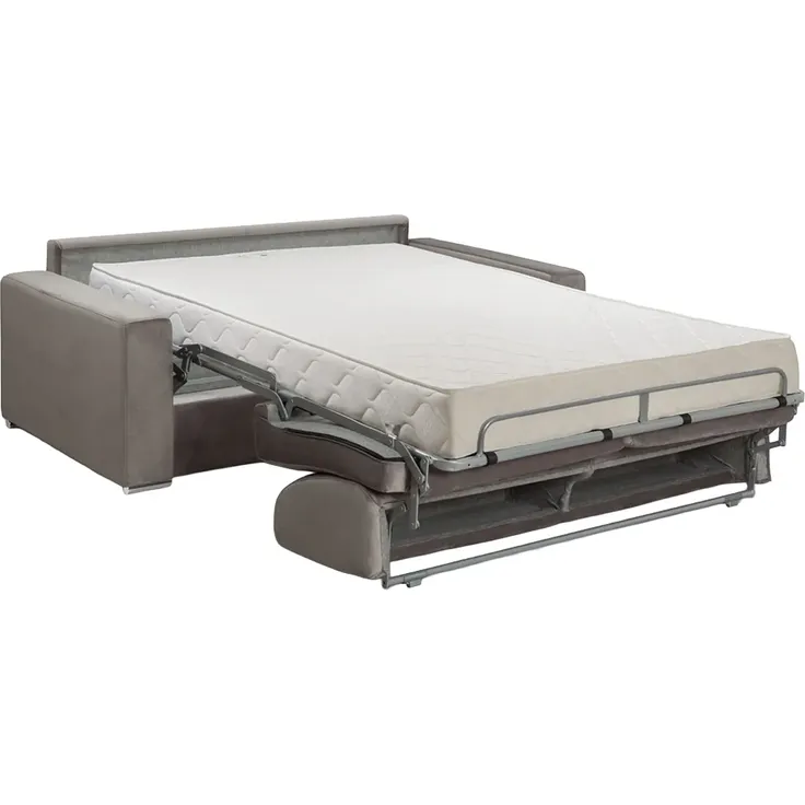 Vente-unique - CALITO Sofa SamtStoff Beige - B 223 cm94 cm x H 97 cm x L 214 cm – Bild 2