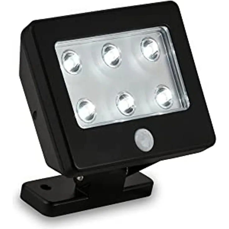 Briloner Leuchten Außen-Wandleuchte LED Außen-Wandlampe Extra-Warmweiß inkl. Sensor Batterie, LED fest integriert, 2700K - Extra - Warmweiß, inkl. Sensor, schwenkbar, Erfassungsbereich 3 m, Batterien