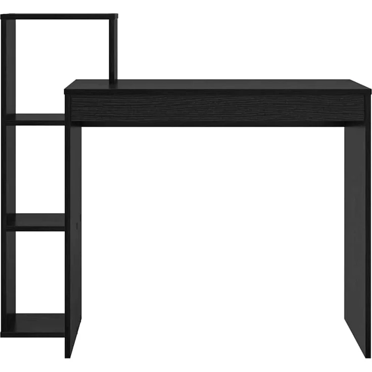vidaXL Schreibtisch mit Regal Schwarz Eichen-Optik 100 x 40 x 90 cm 869315 – Bild 4