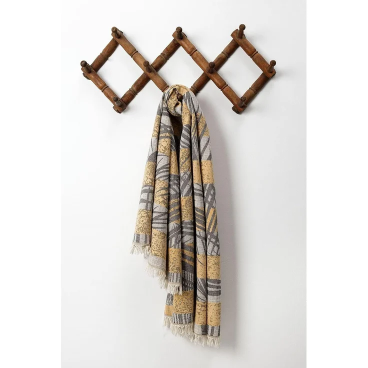 Mijolnir 'Tahiti - Mustard' Fouta (Strandtuch), Senf, 90 x 170 cm