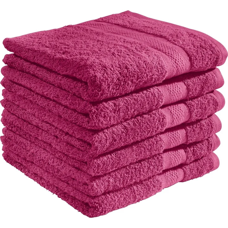 REDBEST Handtuch Handtuch "Chicago" 6er-Pack, Frottier (6-St), Walk-Frottier Uni – Bild 1