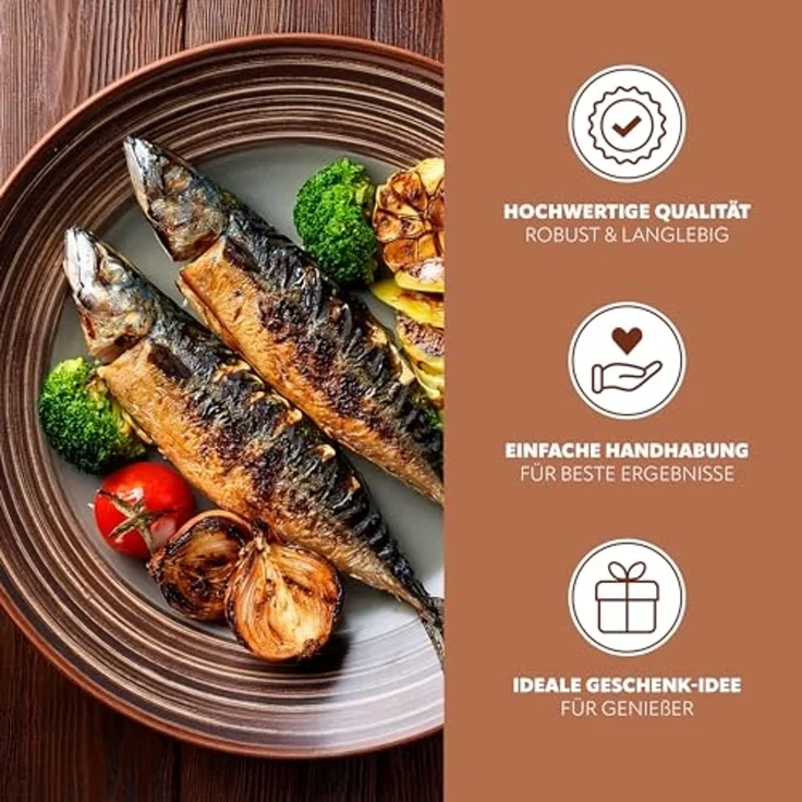 bremermann Grillguthalter Fischgriller 2fach // Edelstahl // ca. 65 x 26,5 cm // Fischbräter – Bild 6