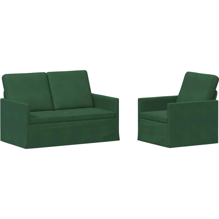 vidaXL Sofa-Set 2 pcs Dschungelgrün Cordstoff 3433246 – Bild 1