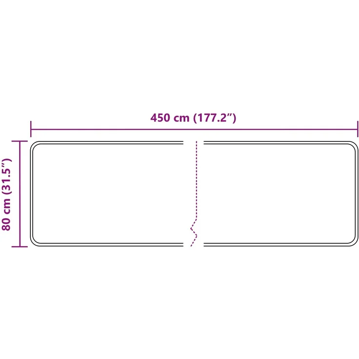 vidaXL Teppichläufer MARSA Beige 80x450 cm Polyester und PVC 42023088 – Bild 7