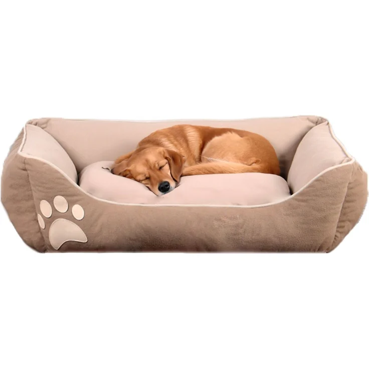 Paws & Whiskers 'Lucy Dog & Cat L - Brown' Haustierbett, Braun / Beige, 75 x 95 x 22 cm – Bild 2