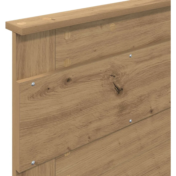 vidaXL Bettrahmen Kunsthandwerk Eiche 90 x 190 cm Massives Kiefernholz 3409806 – Bild 10