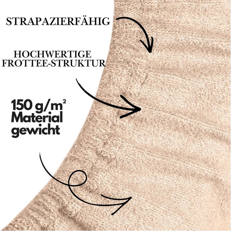 DH DEIN. HAUS Spannbettlaken Frottee SOFT, Baumwolle, Gummizug: rundum, (1 Stück), weich saugfähig atmungsaktiv Rundumgummi formstabil bis 20 cm – Bild 4