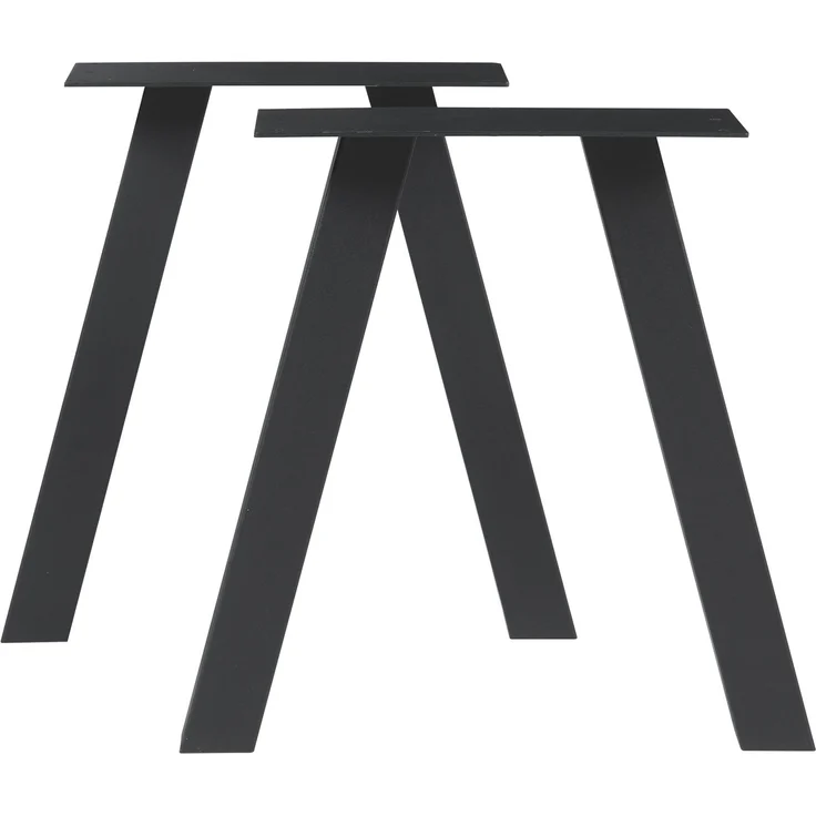 Tischgestell 2er Set Heustreu 40x40cm Schwarz [en. casa] – Bild 2