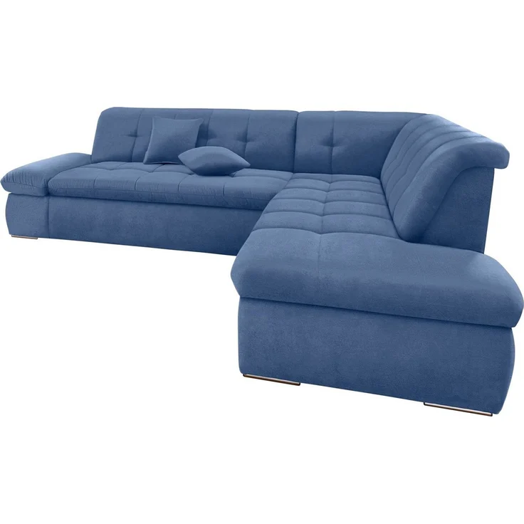 DOMO collection Ecksofa NMORIC inkl. Zierkissen 273x216x80 cm L-Form, Ottomanen-Abschluss, wahlweise mit Bettfunktion und Armlehnverstellung – Bild 2