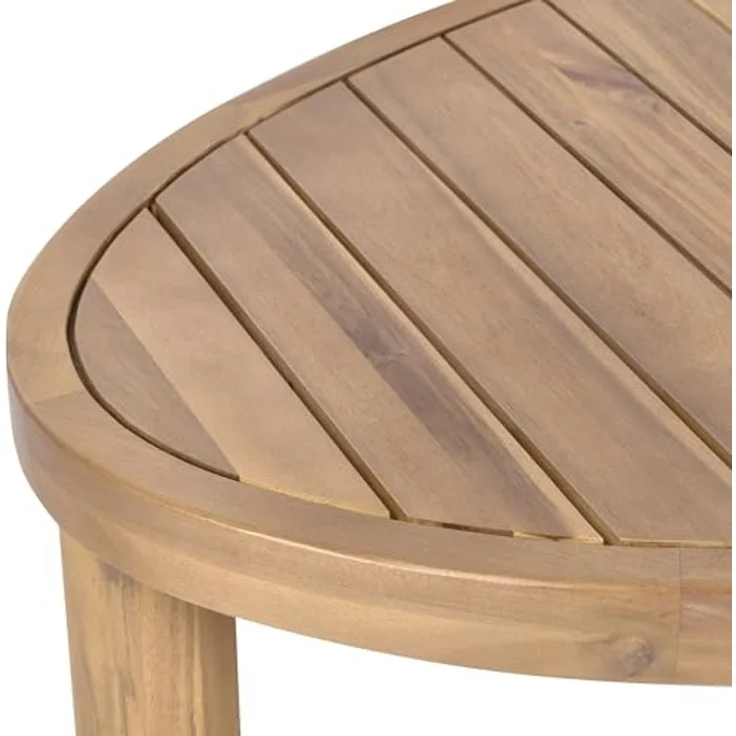 Outdoor Couchtisch NUMANA 140 cm 70 cm Akazienholz Hellbraun – Bild 5