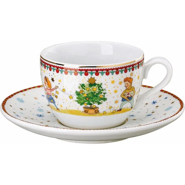 Hutschenreuther Tasse Sammelkollektion 2024 Weihnachtsleuchten Cappuccinotasse 2tlg, Porzellan – Bild 4