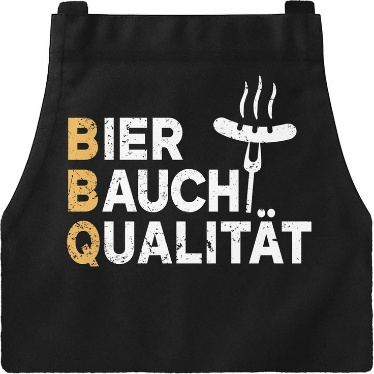 MoonWorks Grillschürze Grillschürze für Männer mit Spruch Lustig Bierbauch Kochschürze, mit kreativem Aufdruck – Bild 1